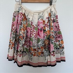 Old Navy Cream Skirt with Pink and Orange Floral Print